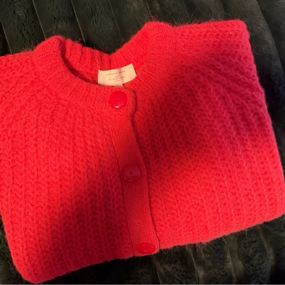 Sezane Emile Cardigan Red - Size S - Picture 3 of 7